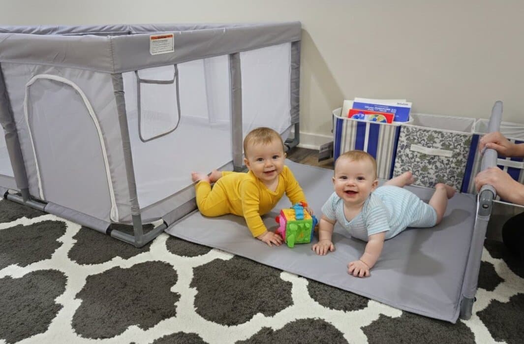 Tummy time fun in the infant room