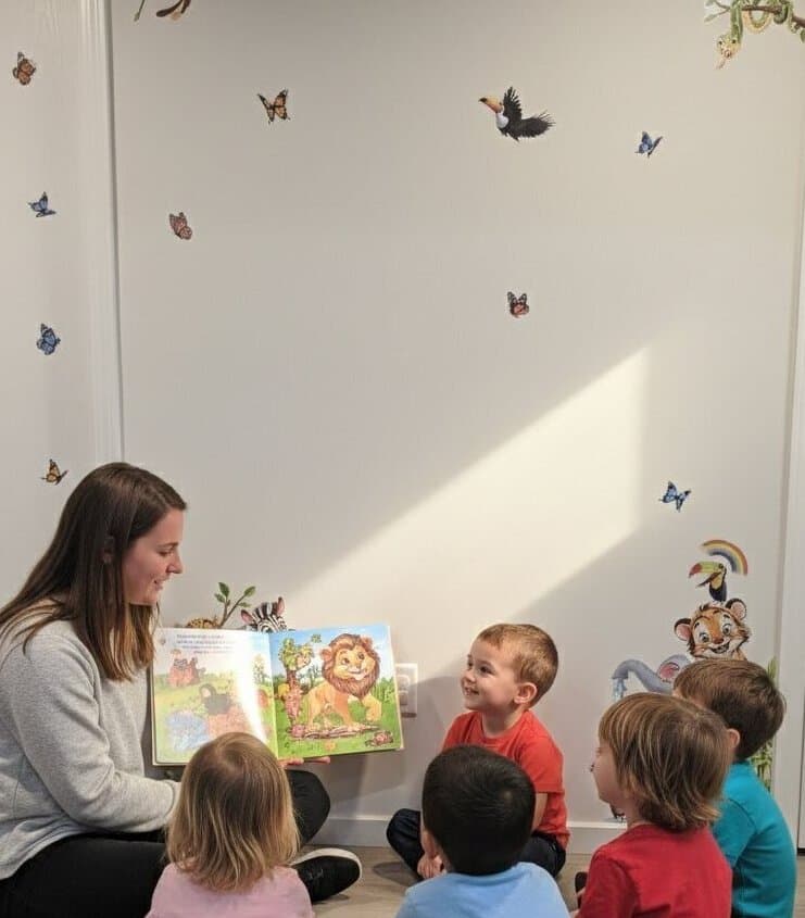 Story time with friends